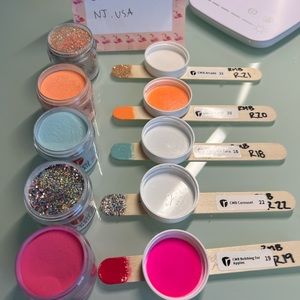 Revel Nail Dip Mystery Box Set Carnival theme 1oz swatched